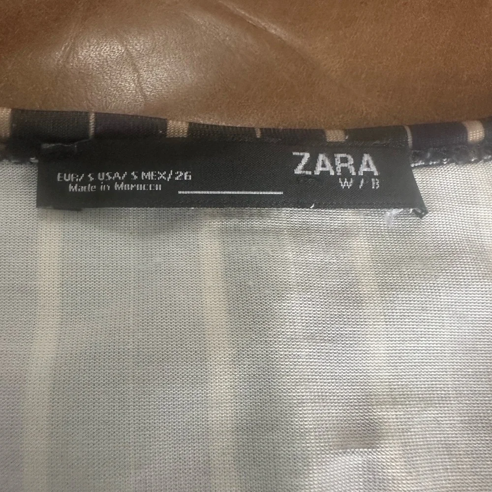 Zara Striped Top with Lace Detail